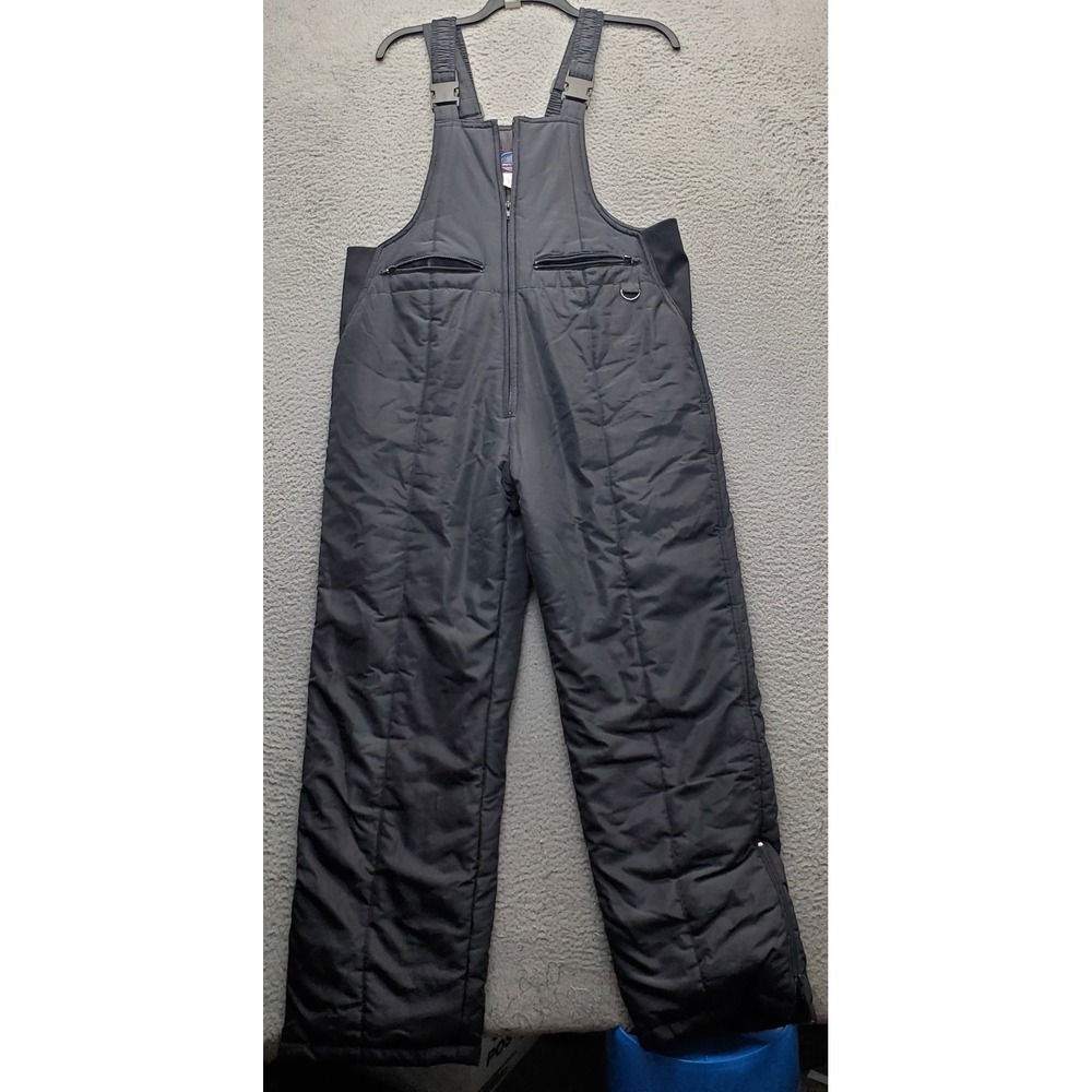 Swiss Alps Rugged Wear Snow Bib Mens L Black Weather-Resistant Adjustable Straps
